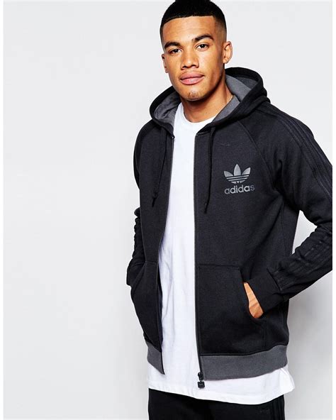 adidas trefoil hoodie zwart|adidas originals trefoil hoodie men's.